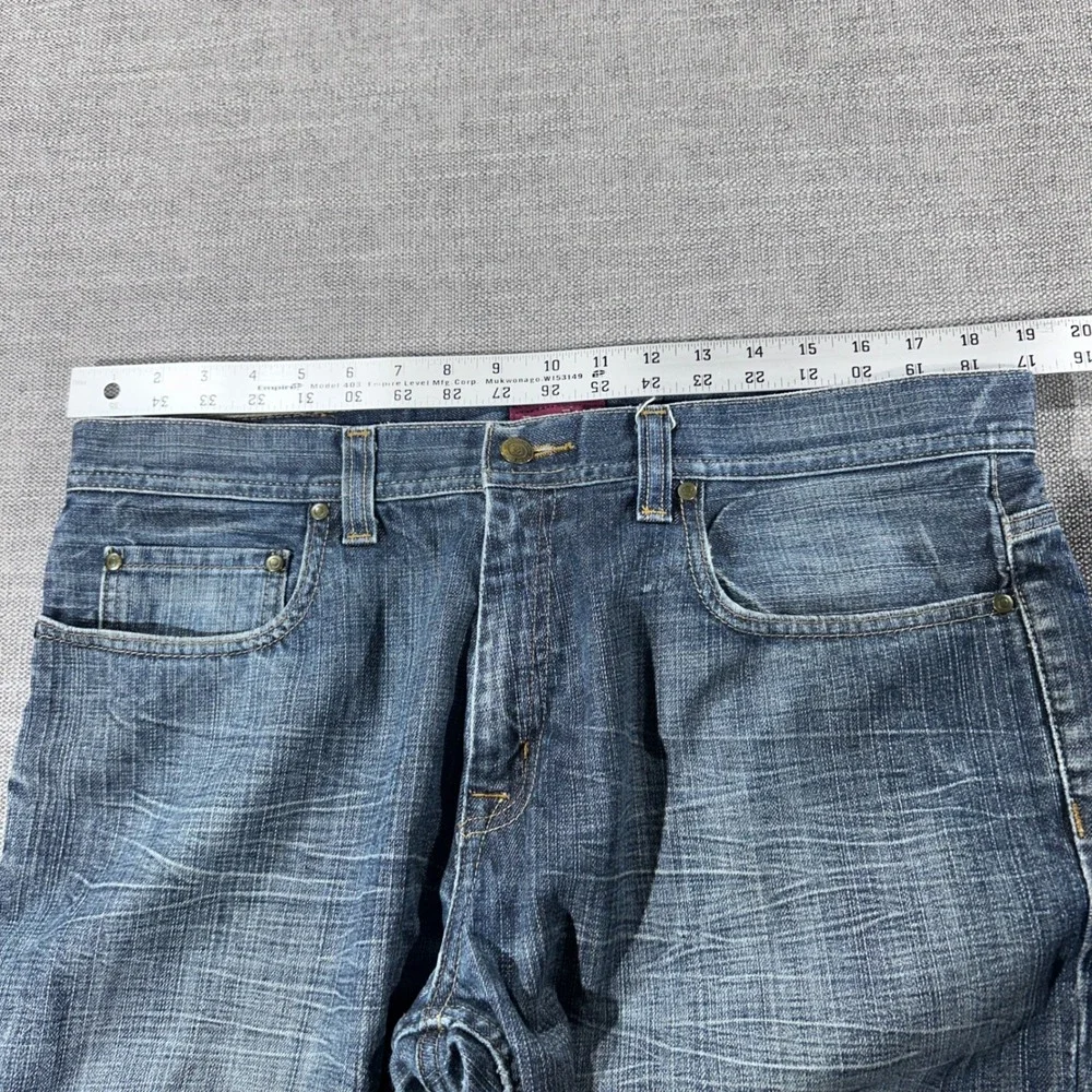 Perry Ellis Straight Leg Jeans Mens 36x32 Blue Good Cotton Denim 1506